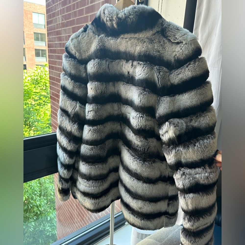 100% rabbit fur jacket size small
